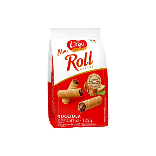[E00027184] Lago - Biscuits Mini Rolls Break Noisette  - 125g