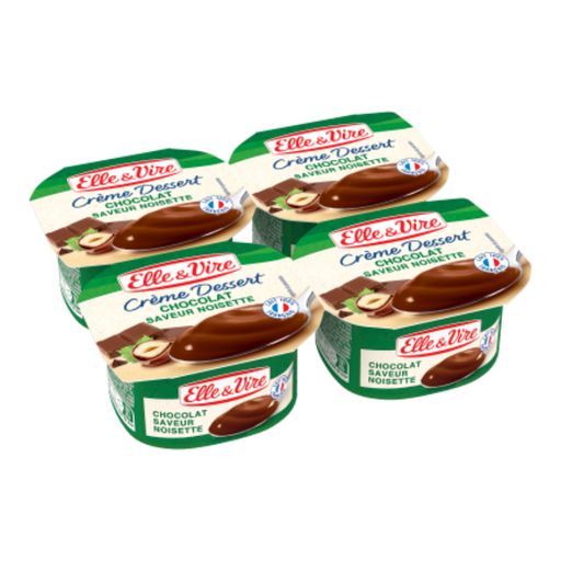 Elle&Vire - Crème Dessert Chocolat Noisette - 4x125g