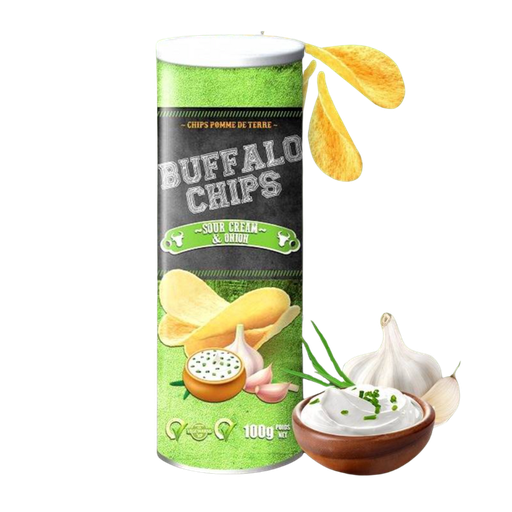 [E00056015] Buffalo - Chips Sour Cream & Onions - 100g