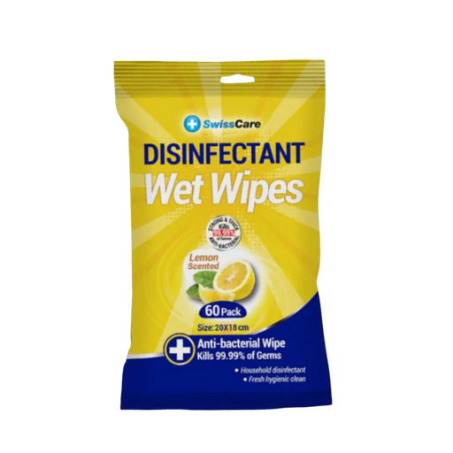 [E00056043] Swisscare - Lingettes ménagères citron - x60