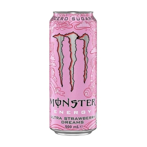 [E00004195] Monster - Boisson Énergisante Fraise - 500ml