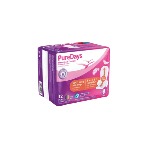 Pure Days - Serviettes Long Maxi - Flux abondant - x12