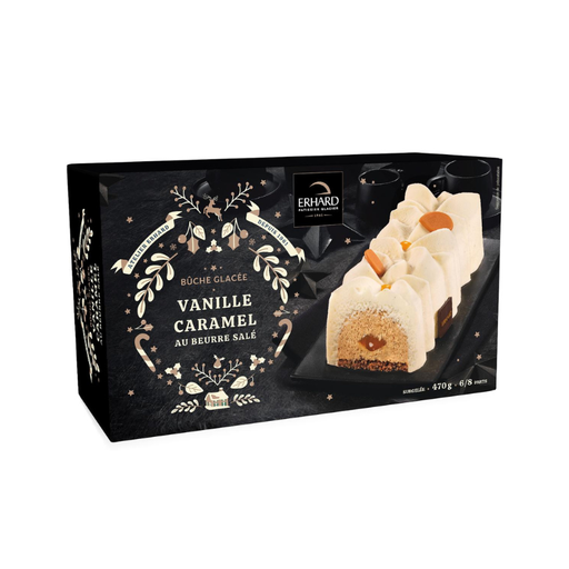 [E00004252] Erhard - Glace Bûche Vanille Caramel Beurre Salé - 470g