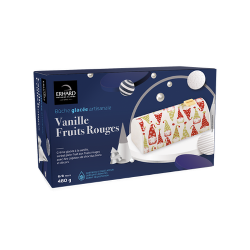 [E00004254] Erhard - Glace Bûche Vanille Fruits Rouges - 480g