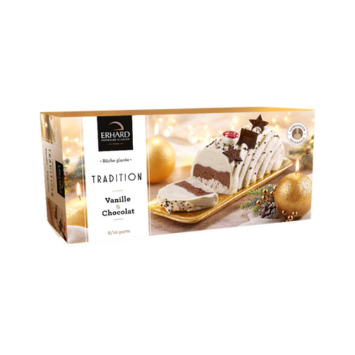 [E00004253] Erhard - Glace Bûche Vanille Choco - 1,2L