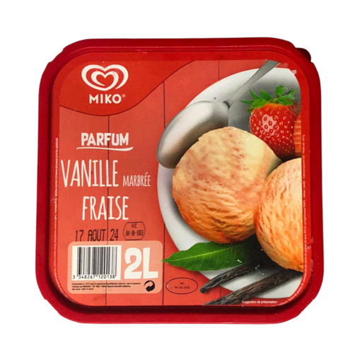 [E00018065] Miko - Glace Vanille Fraise - 2L