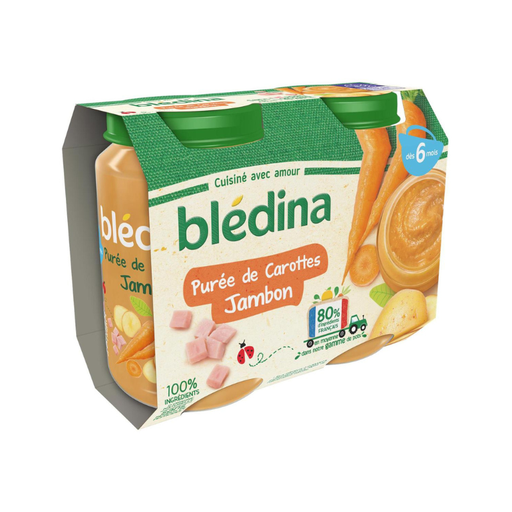 Blédina - Purée Pot - Carottes Jambon - 2x200g