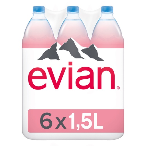 [E00020034] Evian - Eau plate - Pack x 6 - 1,5L