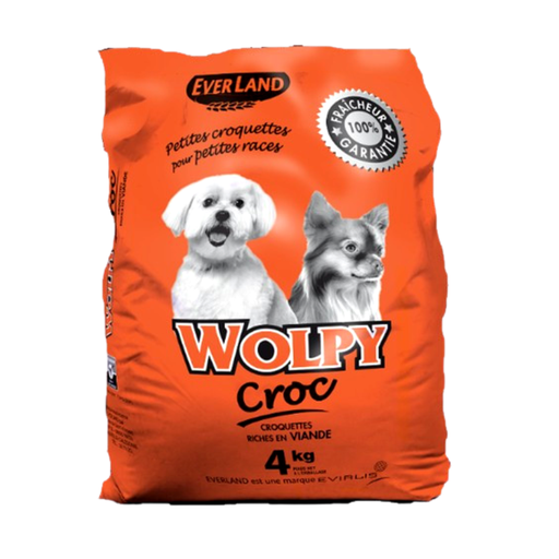 [E00017263] Wolpy - Croquette chien - Croc viande - 4kg
