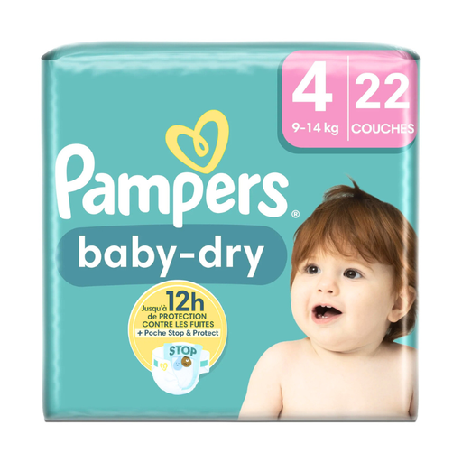 [E00020322] Pampers - Couches S4 - 9/14kg - x30