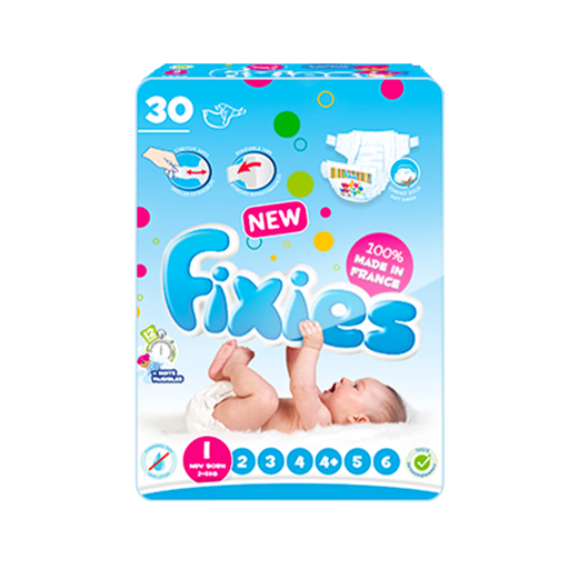 [E00026047] Fixies - Couches T1 New born 2/5kg - x30