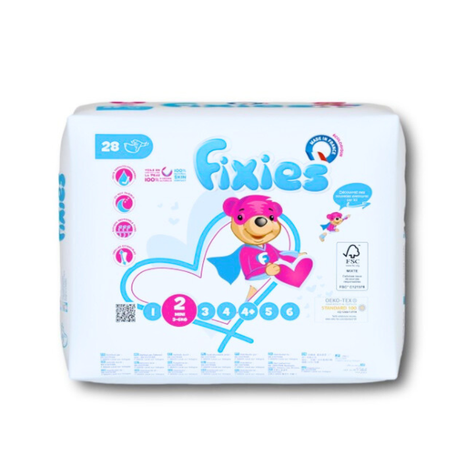 [E00026048] Fixies - Couches T2 Mini 3/6kg - x28