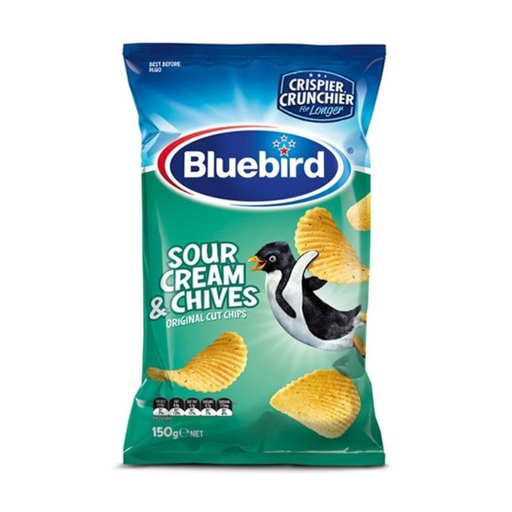 [E00022147] Blue bird - Chips Crème Ciboulette - 150g
