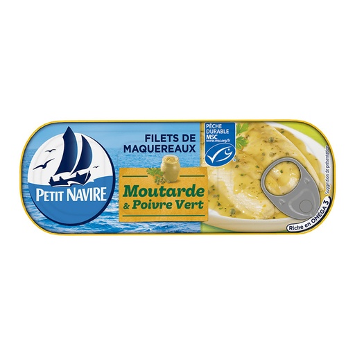 [E00020065] Petit navire - Maquereaux moutarde - 169g