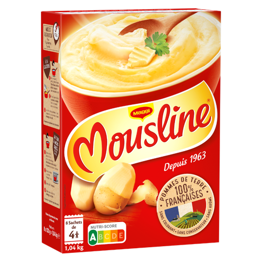 [E00016062] Maggi - Purée Mousline nature x 8 - 1kg