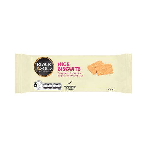[E00056008] Black & Gold - Biscuits Nice - 200g