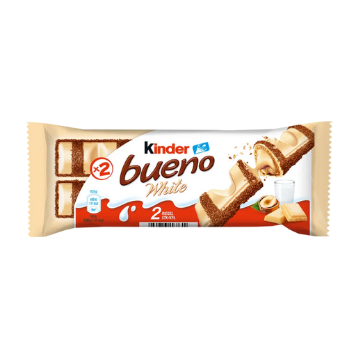 [E00027050] Kinder Bueno - Barre Chocolat Blanc - 39g