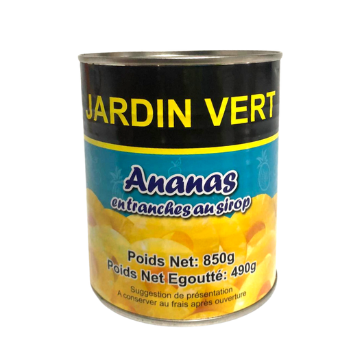[E00020283] Jardin vert - Ananas en tranche - 850g