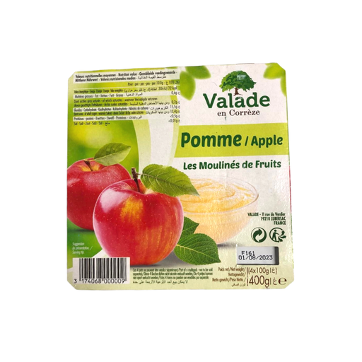 [E00022077] Valade - Compote Pomme x4 - 400g