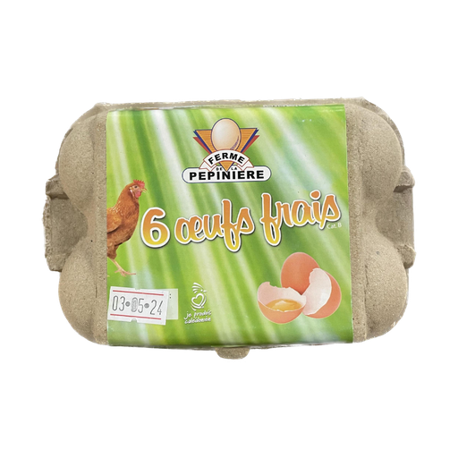 [E00010002] La Pépinière - Oeufs Frais - x6