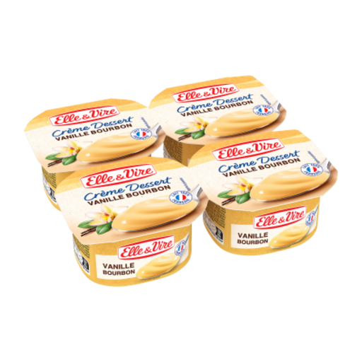 [E00022004] Elle&Vire - Crème Dessert Vanille - 4x125g
