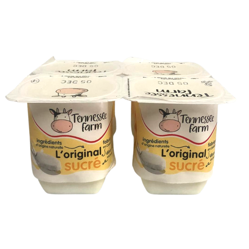 [E00024052] Tennessee farm - Yaourt Sucré - 4x100g