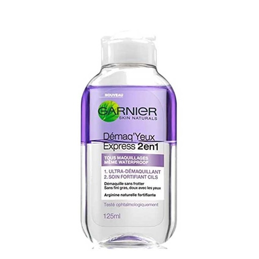 [E00002024] Garnier - Démaquillants - Lotion biphasée - Démaq'Yeux express 2en1 - 125ml